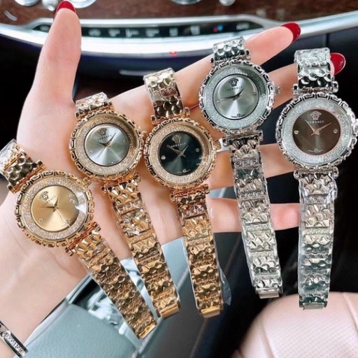 Đồng Hồ Thời Trang Nữ, Đồng Hồ Đeo Tay Đẹp VERSACE Dây Kim Loại Cao Cấp Chống Nước Siêu Hót Sang Chảnh