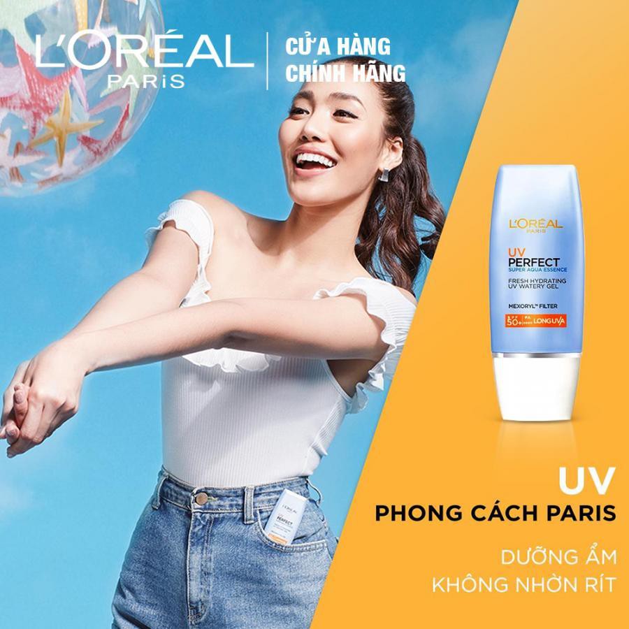 Kem Chống Nắng Loreal Paris UV Perfect Aqua Essence SPF50+ PA++++ 30ml (xám xanh)