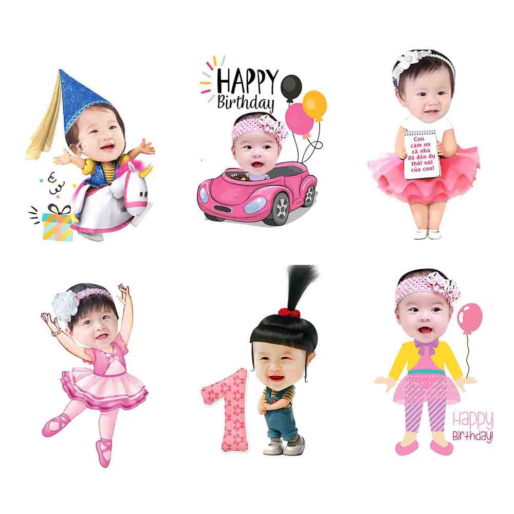 Nhận Đặt gấp_Hình CHIBI 20cm 30cm_ để bàn trang trí sinh nhật cho bé