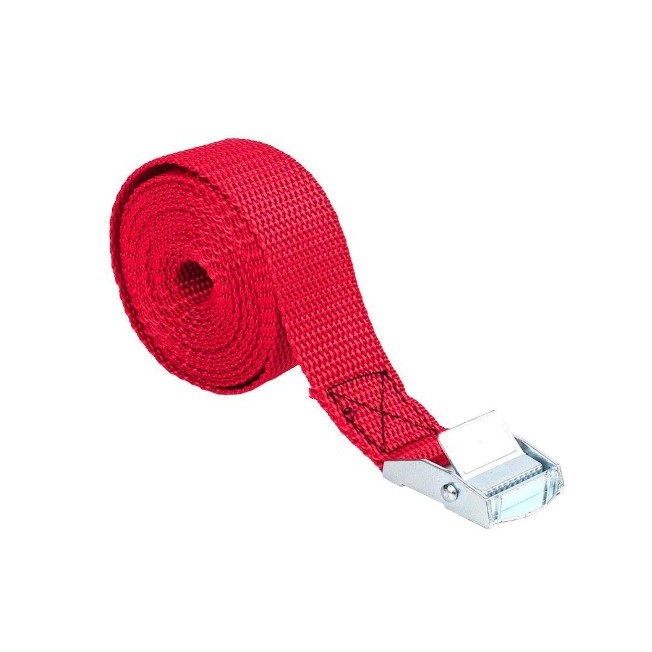 Dây đai vải dù 2.5m khóa kim loại buộc hàng (màu ngẫu nhiên)