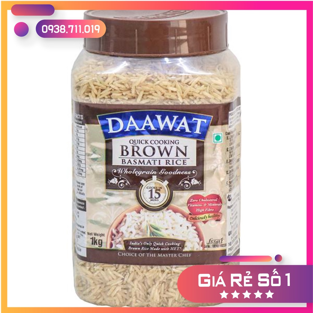 Gạo Nâu Ấn Độ Brown Basmati Rice 1kg - E3 Audio Miền Nam