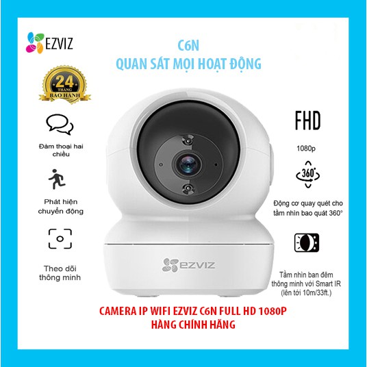 Camera Wifi dòng P/T EZVIZ_C6N 2M và 4M  [HÀNG CHÍNH HÃNG] | BigBuy360 - bigbuy360.vn