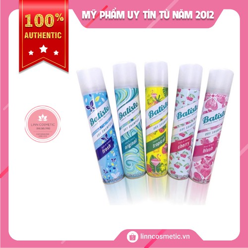 Dầu Gội Khô Batiste Dry Shampoo 200ml