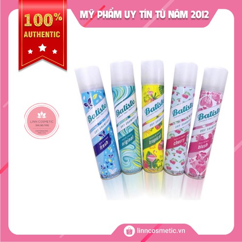 Dầu Gội Khô Batiste Dry Shampoo 200ml