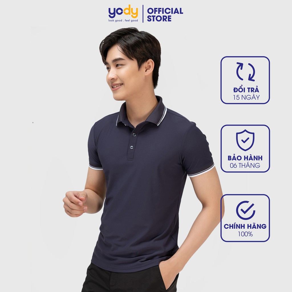 [Mã WABRYD50K giảm 10% đơn 250K] Áo Polo Yody nam bo kẻ Cotton Airy cool mềm mịn thoáng mát thấm hút APM3959