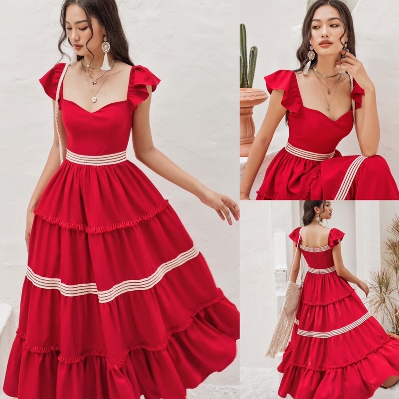 Đầm xoè lụa tầng duyên dáng cực xinh (Đẹp mê ly💯)