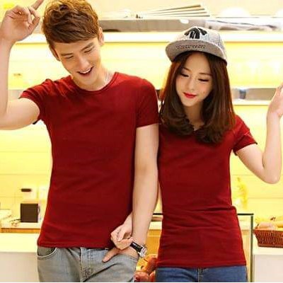 Áo Thun Trơn Áo Phông Cotton Unisex Nam Nữ Vải Dầy Mịn Đẹp Không Xù Lông màu đỏ đô