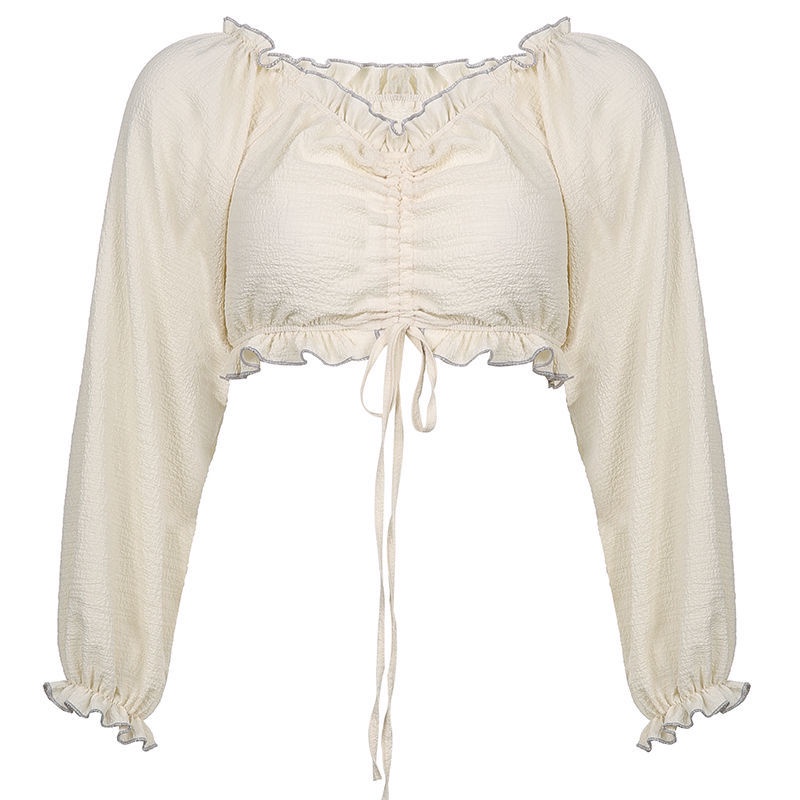 áo croptop Set áo trễ vai tay dài + áo 2 dây váy set sọt thiết kế mới cho phái nữ new