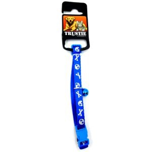 Vòng cổ TRUSTIE  DOG COLLAR- REFLECTIVE SKULL (BLUE/RED)
