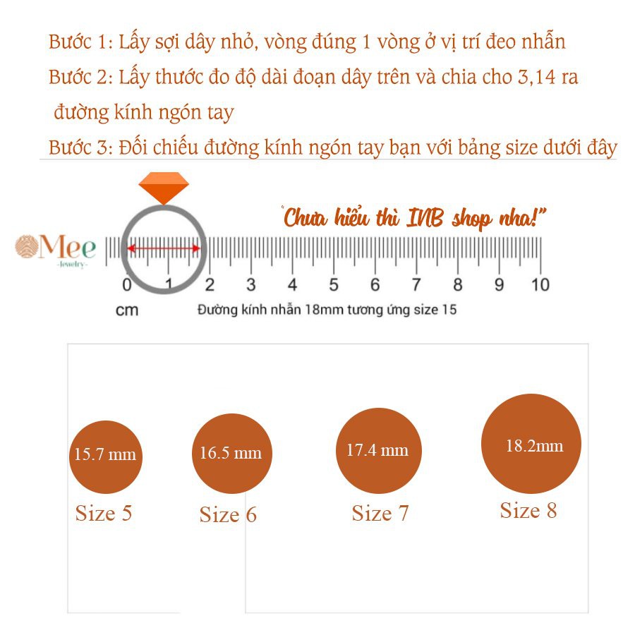 Nhẫn cỏ 4 lá may mắn 3 trong 1 thời trang cho nữ