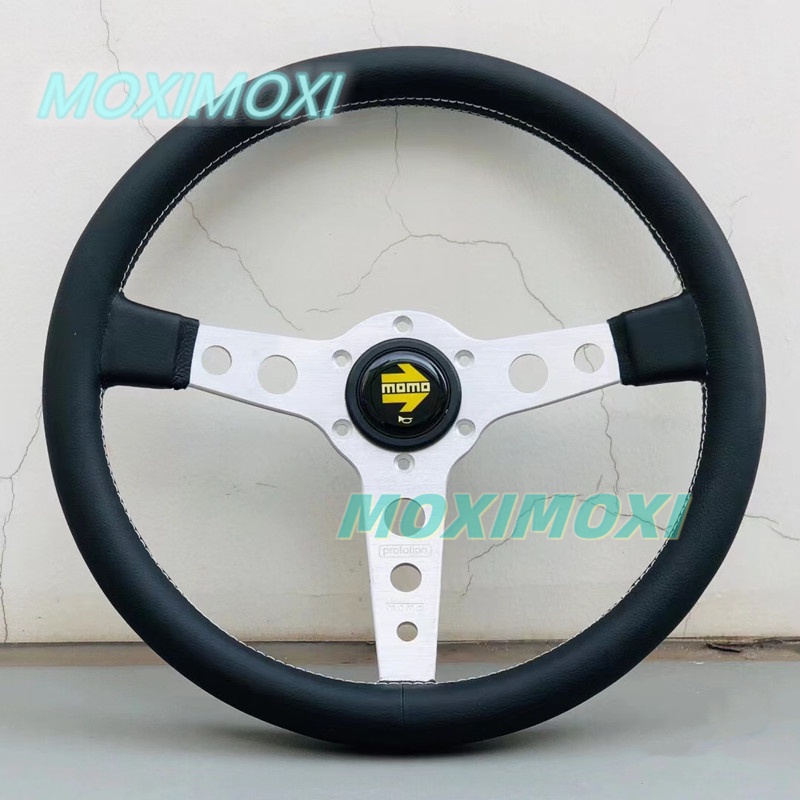 Momo Vô Lăng Da Cao Cấp 14 inch Kèm logo momo