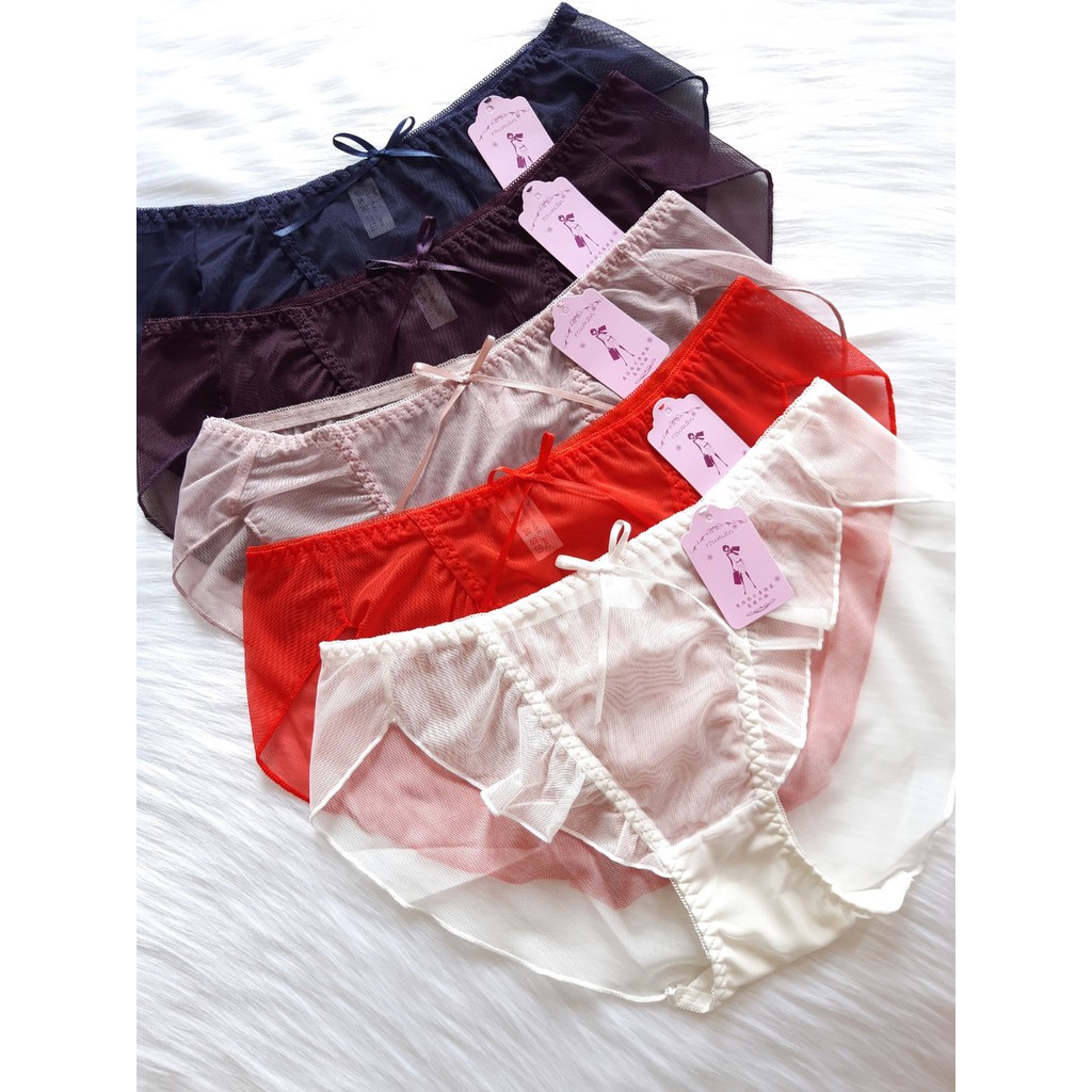 Quần Lót Nữ - 5 Quần Voan Lưới Bánh Bèo - Mã 0346