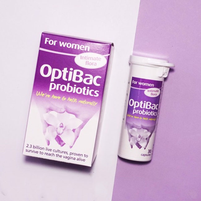 Men vi sinh Optibac tím Optibac for women hàng chính hãng Anh 30 - 90 Viên