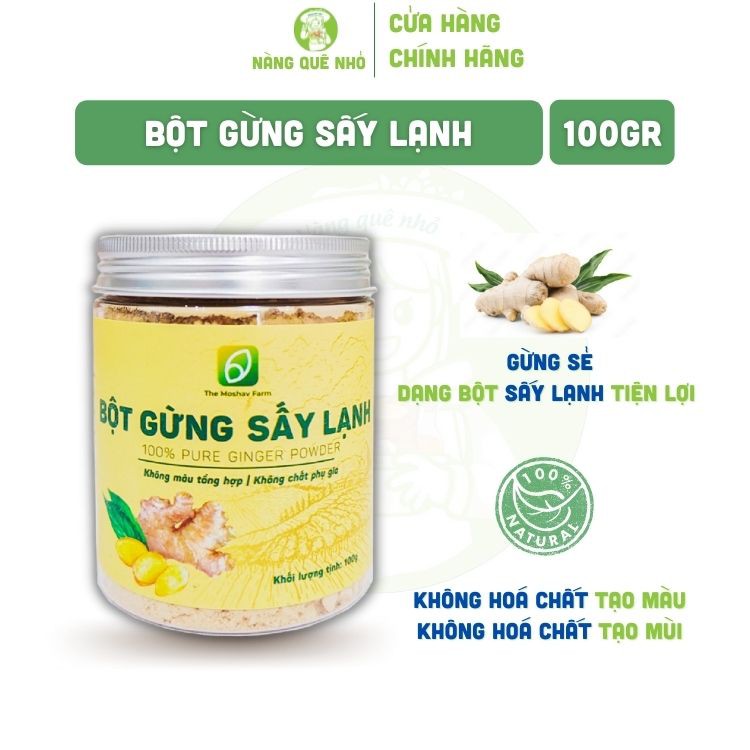 Bột Gừng Sấy Lạnh Nguyên Chất Hữu Cơ The Moshav Farm 100gr