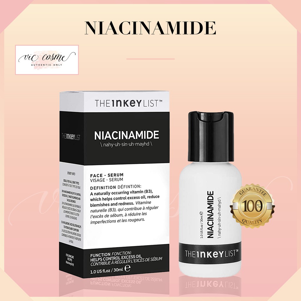 [CHÍNH HÃNG] Serum kiềm dầu mờ thâm mụn The Inkey List Niacinamide 30ml