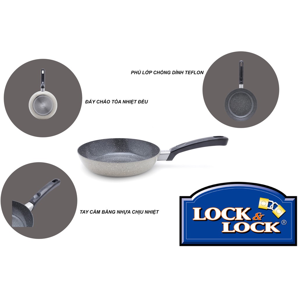 ???Chảo chống dính Lock&Lock Stone LCA6263D 26cm