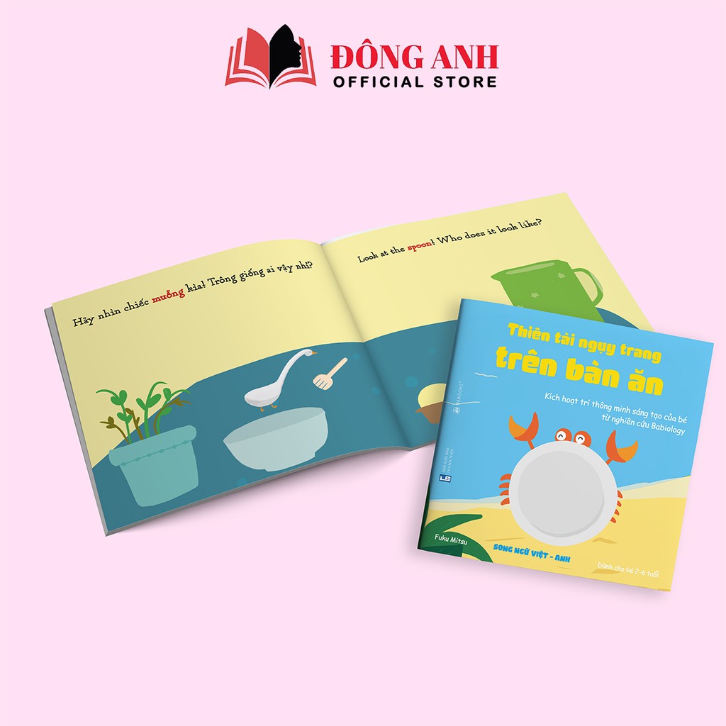 Sách - Combo 4 cuốn Ehon Thiên Tài Ngụy Trang song ngữ Việt-Anh dành cho bé 2-6 tuổi