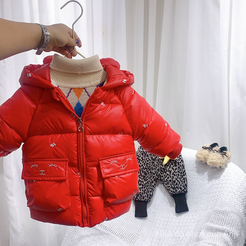 Cotton Girls Winter Clothes Baby Girls Cotton Kids Western Style Down Long Coat Jacket