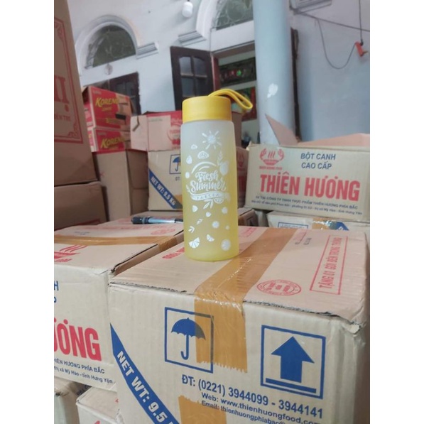 COMBO 3 BÌNH ĐỰNG NƯỚC THỦY TINH 500ML HÀNG DÀY DẶN ĐẸP