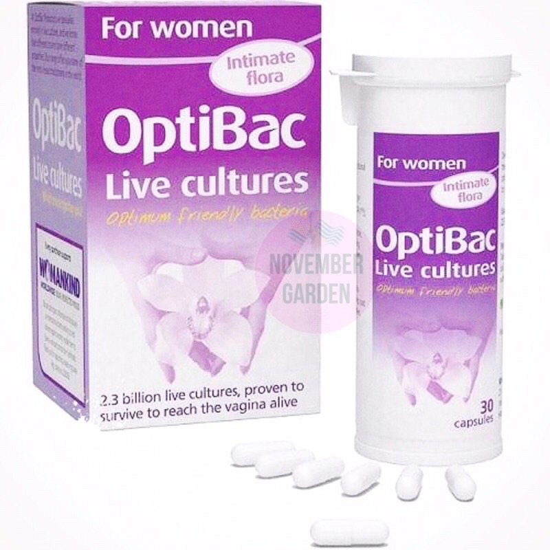 Men vi sinh phụ nữ Optibac Probiotics tím 30 viên - 90 viên