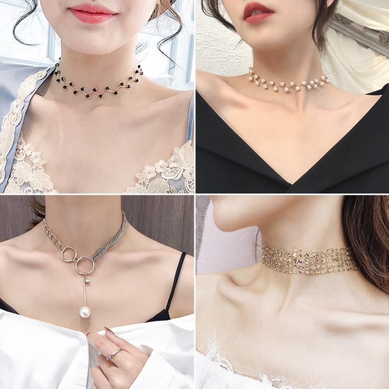 Vòng cổ ngọc trai nữ, choker ngọc trai thời trang phong cách vintage - Happy Life 4U