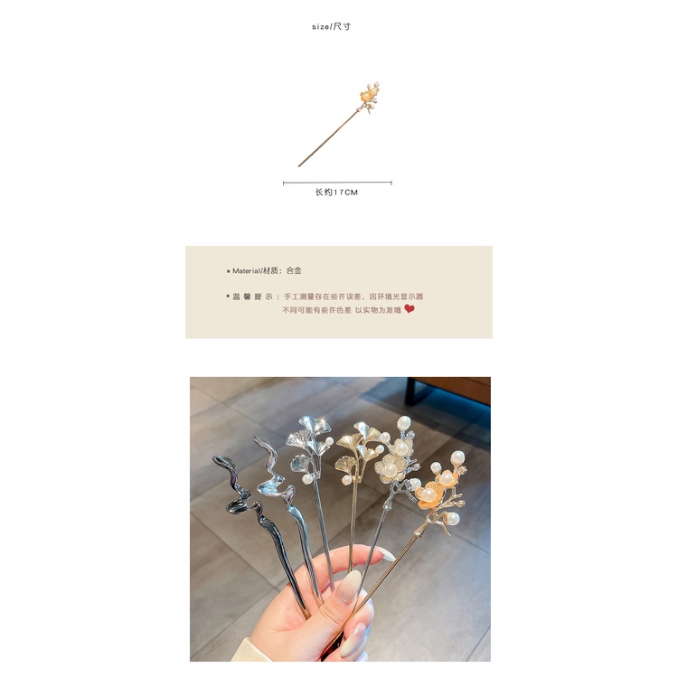 Kẹp Tóc Kim Loại Thiết Kế Mới Thời Trang Theo Phong Cách Trung Hoa Cho Nữ