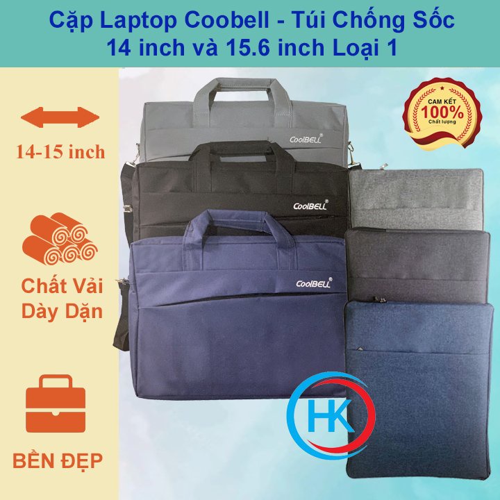 Cặp Laptop Coolbell -Túi Chống Sốc Chất Dày Dặn Bền Đẹp Chắc Chắn 14-15inch Loại 1