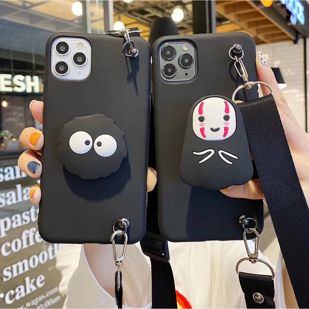 Ốp Điện Thoại Có Giá Đỡ Hình Vô Diện + Dây Đeo Cho iPhone14 13 12 11 XSMAX XR X / XS 7 / 8PLUS i6s 6sp SE2020