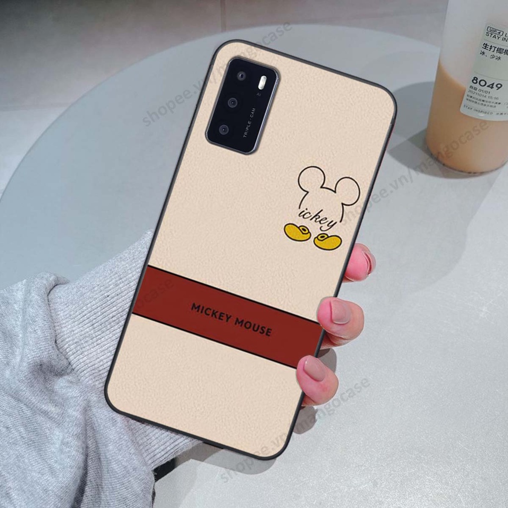 Ốp lưng Oppo A16 in hình happy nice, bé gấu đáng yêu