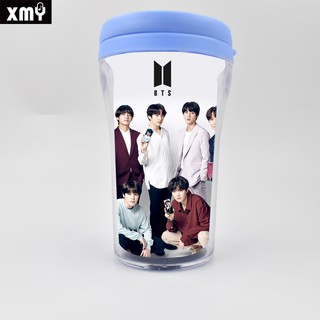 Ly nhựa có nắp đậy BTS - hình ngẫu nhiên