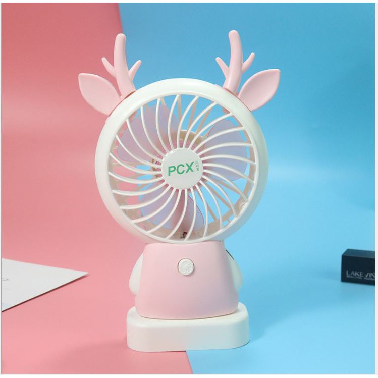 [Siêu Sale] Quạt Mini tích điện cầm tay và để bàn hình Sừng **(47) | BigBuy360 - bigbuy360.vn