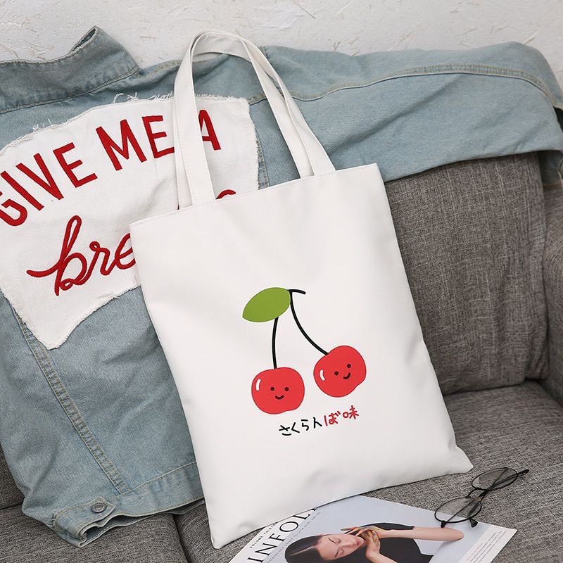 Túi Tote Cho Nữ Ulzzang Vải Canvas Hàn Quốc Thời Trang