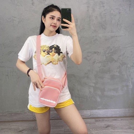 Túi đeo chéo mini bag vintage hồng XUẤT DƯ FULL TEM TAG