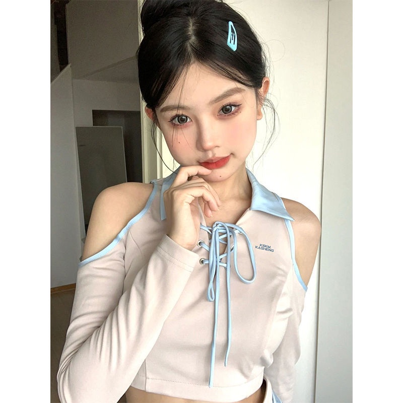 Áo Kiểu Tay Dài Hở Vai Phong Cách Mỹ Thời Trang Mùa Hè Quyến Rũ Cho Nữ