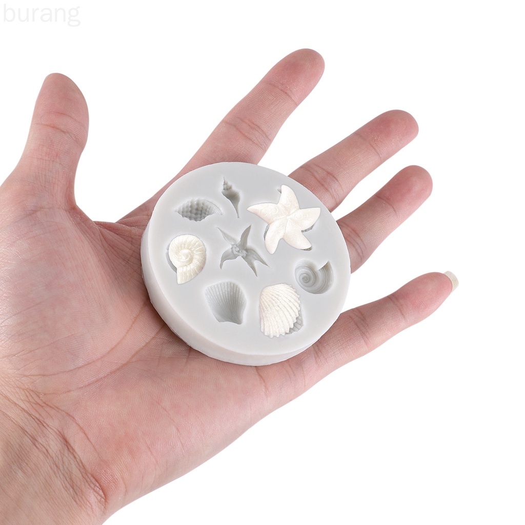 Khuôn Silicone Tạo Hình Làm Bánh Kẹo Hình Vỏ Sò 3d