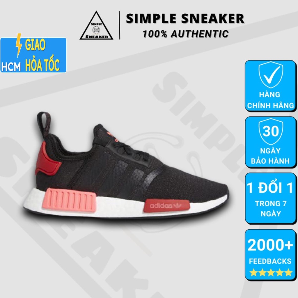 Giày Adidas NMD Chính Hãng 💙FREESHIP💙 Adidas NMD R1 Black Pink Auth - Giày Sneaker Thể Thao Nữ Adidas - Simple Sneaker