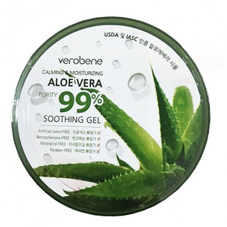 Gel dưỡng ẩm lô hội Verobene Calming & Moisturizing Aloe Vera Purity 99% Smothing Gel