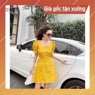 GIÁ XƯỞNG VÁY HOA CÚC VÀNG ULZZANG CHẤT ĐŨI ĐẸP