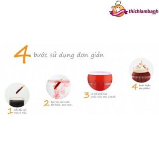 Bộ 4 màu thực phẩm V color dạng gel