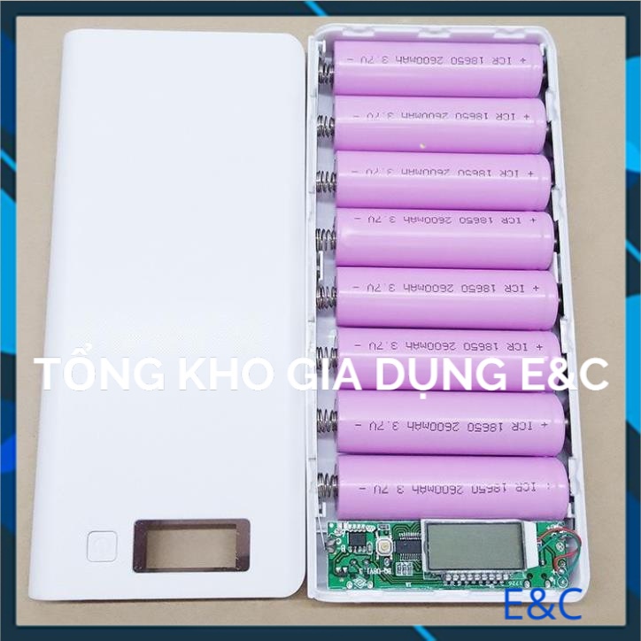 Mạch sạc dự phòng 2A xịn BQ-U8V2.0+Vỏ nhựa 8 cell +lò xo đã hàn về chỉ việc dùng (Chưa pin) mach sac pin 18650