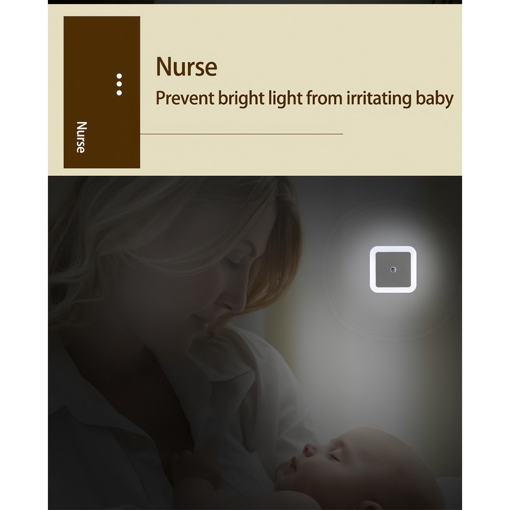 Đèn led Cảm Ứng Ánh Sáng Ban Đêm Tự Động Điều Khiển Phòng Ngủ Phích Cắm us