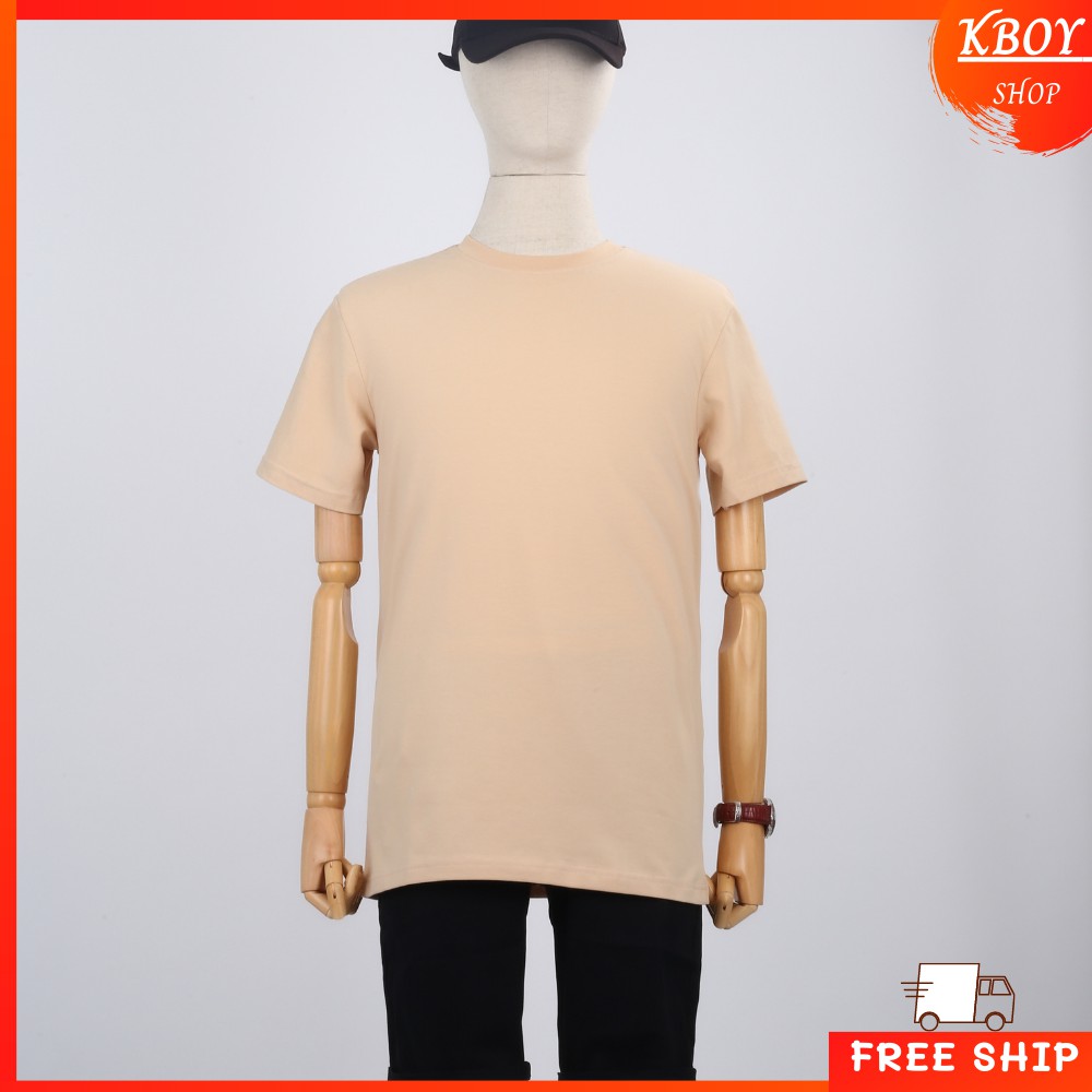 Áo Thun Trơn Nam - Áo phông nam tay ngắn 100% cotton Trắng Đen dáng ôm vừa vặn AT01 | BigBuy360 - bigbuy360.vn