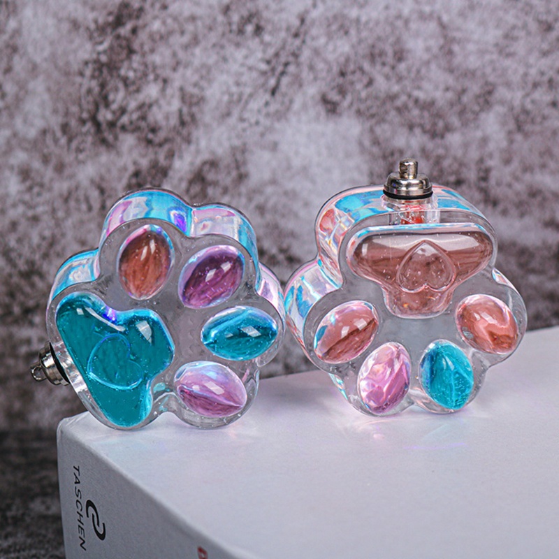 Khuôn silicone làm móc khóa hình dấu chân mèo dễ thương