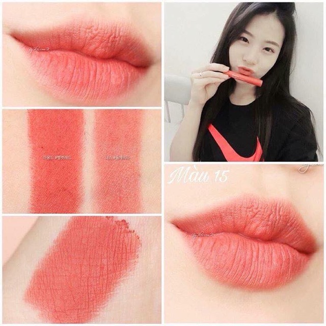 💄 Son thỏi Mamonde 18 Đỏ Cam 👉🏻 Màu 15 Velvet coral Cam San Hô