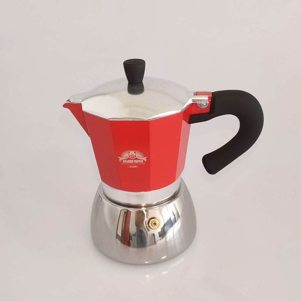 Bình Moka pot pha cà phê cafe inox bếp từ phong cách Ý italy