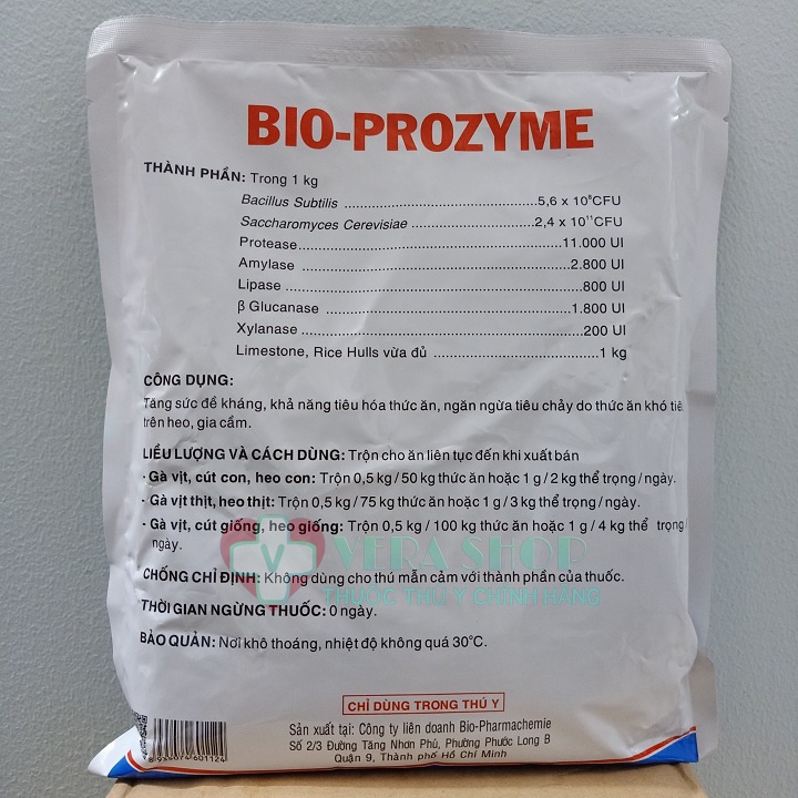 BIO PROZYME GÓI 1KG - Men tiêu hóa và men vi sinh