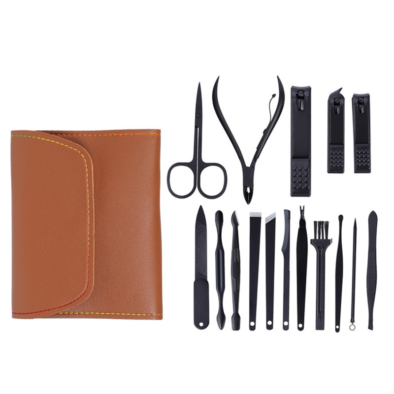 Set 12 / 16 Món Dụng Cụ Làm Móng Bằng Thép Không Gỉ Dành Cho Nam Và Nữ