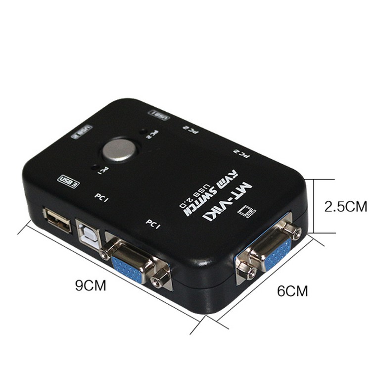 Bộ USB KVM Switches 2 ports MT- VIKI (Đen)