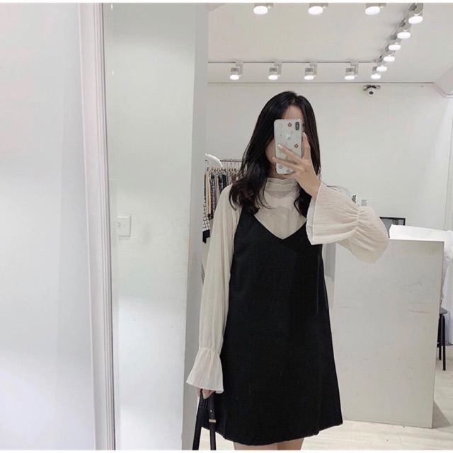Set áo voan - yếm đen