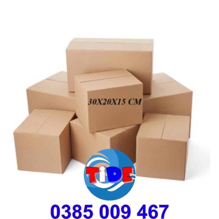 Hộp carton (50 chiếc kích thước 30cm x 20cm x 15cm) – Dùng trong công tác đóng hàng hỗ trợ vận chuyển – Hộp COD